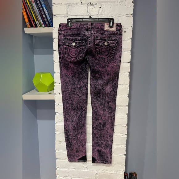 True Religion - Size 29 - Stone‎ / Acid Wash Skinny Jeans - Raspberry Wash - Picture 1 of 10